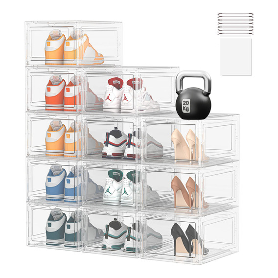 Cajas Organizadoras Zapatos Apilables Almacenaje 12 Piezas