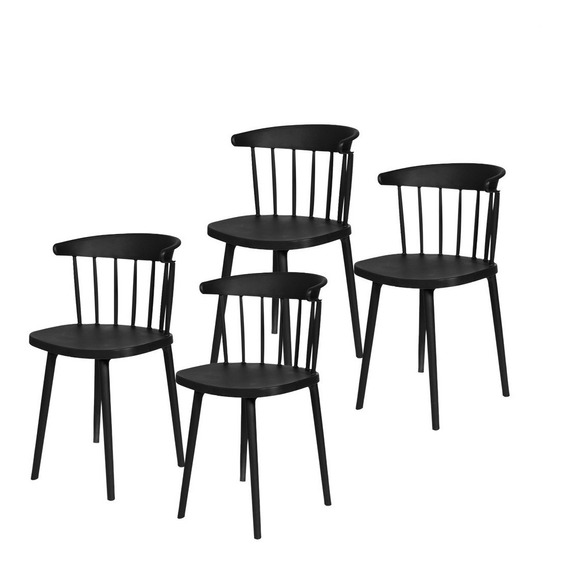 Set De 4 Sillas Modernas Comedor Exterior Interior Pvc Eke