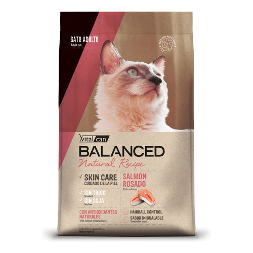 Vitalcan Balanced Natural Recipe Gato Adulto Salmón 7,5kg
