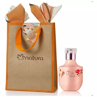 Presente Perfume Natura Una Blush Deo Parfum Feminino 75ml Fragrância Adocicado Floral Intenso Com Sacola Exclusiva