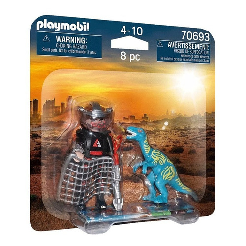 Figuras Para Armar Playmobil Velociraptor Y Saqueador 70693