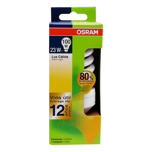 Foco Ahorrador 23w Calida Dulux Osram 1 Pza Color de la luz Blanco neutro