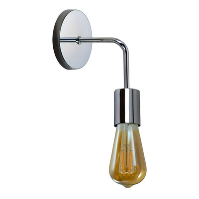 Aplique Vintage Cromo Apto Led E-27 Pared Deco Luz Desing 