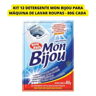 Kit 12 Und Mon Bijou Detergente Para Máquina De Lavar Roupas