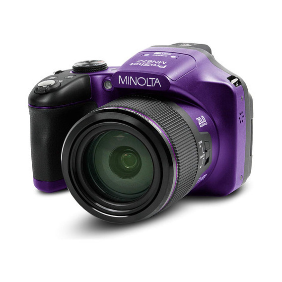 Minolta Pro Shot 20 Mega Pixel Hd Digital Camera With 67x O. Color Purple