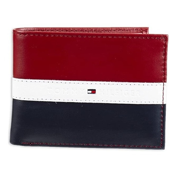 Elegante Cartera De Piel Tommy Hilfiger Original