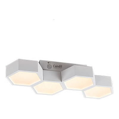 Plafon Led Panal 4 Luces High 25w Blanco Deco Moderno  
