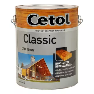 Cetol Classic Brillante Impregnante Madera 4lt Rex Acabado Satinado Color Cristal