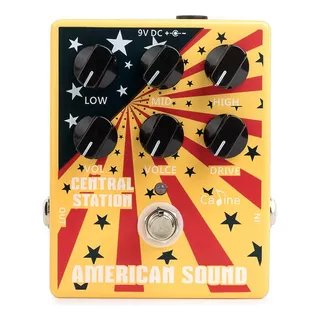 Caline American Sound Cp-55 Pedal Efecto Guitarra Bajo Color Amarillo