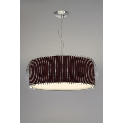 Colgante 3 Luces Cromo 50cm Apto Led Deco Negro