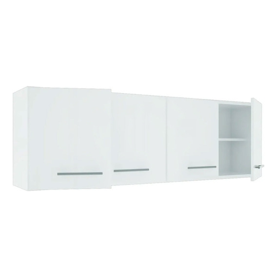 Diseños Modernos S.A. Alacenas 9161 color blanco 160cm 4 puertas melamina