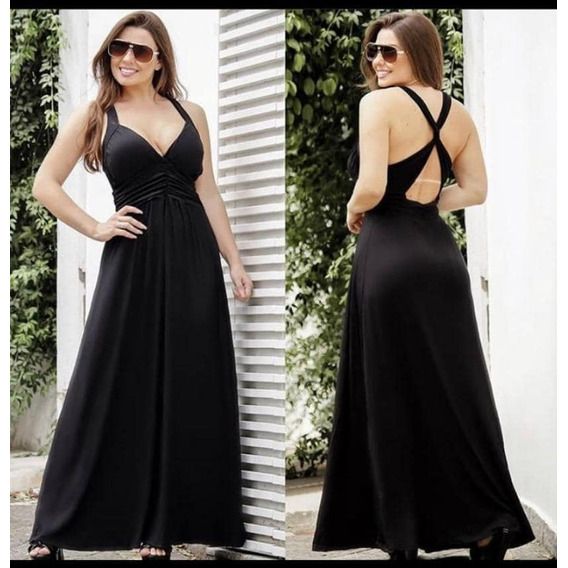 Vestidos Largo Escotado Con Push Up