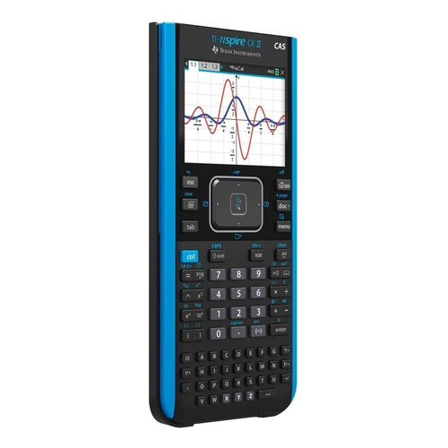 Calculadora Texas Instruments Ti-nspire Cx Ii Cas + Estuche Color Negro/Azul