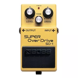 Pedal De Efeito Boss Super Overdrive Sd-1 Amarelo