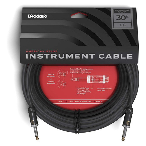 Daddario Pw-amsg-30 Cable Instrumento Guitarra Bajo 9 Metros