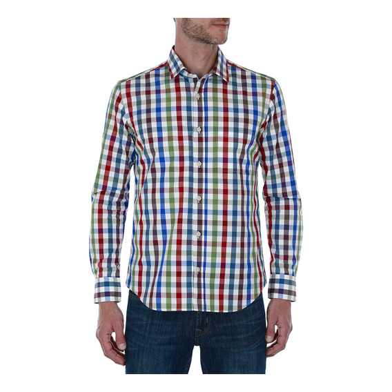 Camisa Scappino Regular Fit De Popelina A Cuadros 3852