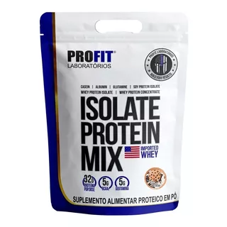Suplemento Em Pó Profit Laboratórios  Isolate Protein Mix Proteínas Isolate Protein Mix Sabor  Cookies & Cream Em Doypack De 900g
