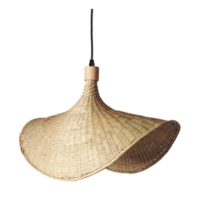 Colgante De Bambú 1×e27 43×33×30cm Mks - Natural