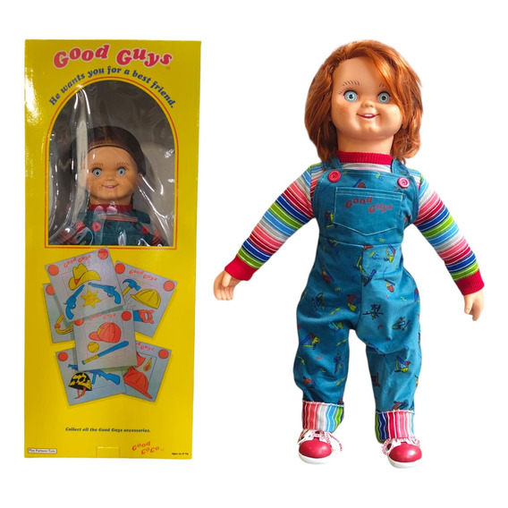 Chucky Plush Good Guy Doll Esc 1:1 Cuerpo De Tela + Caja 