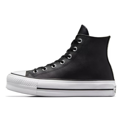 Tenis Converse Plataforma Chuck Taylor Piel Para Mujer Negro Ctas Lift Hi  561675c