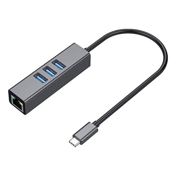 Adaptador Tarjeta Red Lan Usb C 3.1 Gigabit Hub Usb 3.0 3p