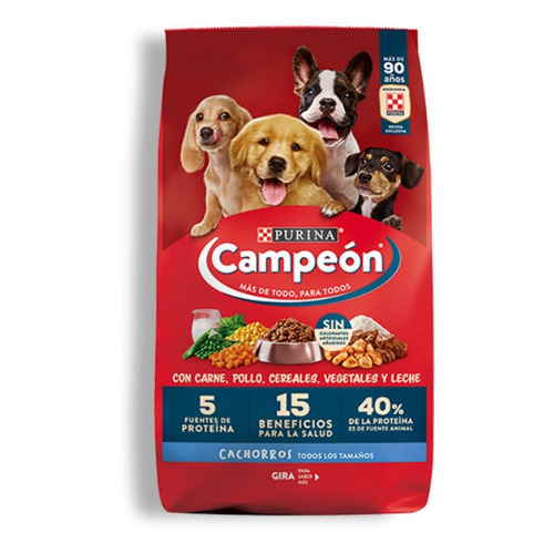Alimento Campeón para perro cachorro todos los tamaños sabor mix en bolsa de 4kg