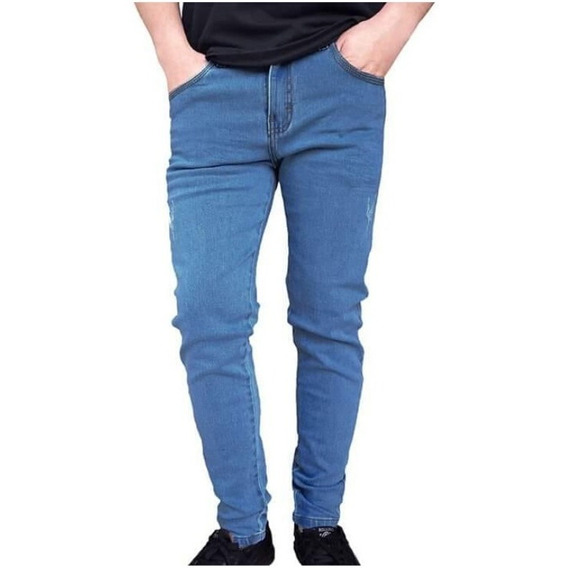 Pantalones Jeans Pitillo Slim Fit Skinny Para Hombres