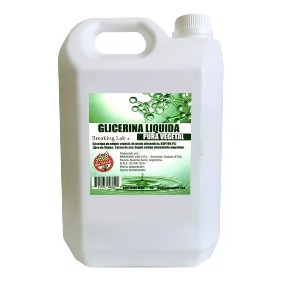 Glicerina Líquida Vegetal X 20 Kilos (usp) De Breaking Lab!