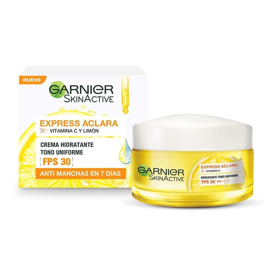 Crema Hidratante Garnier Express Fps30 Vitaminac Aclara 50ml