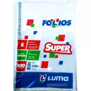 Folio Borde Gris Luma Oficio Super X100 Unidades 1º Calida