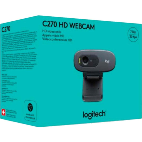 Webcam Logitech C270 / 720p / Hd Usb Color Negro