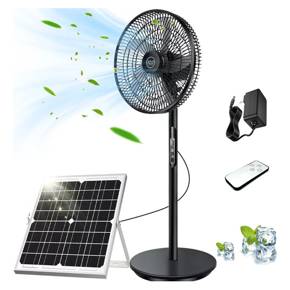 18000mah Ventilador Solar Recargable Con Control Remoto