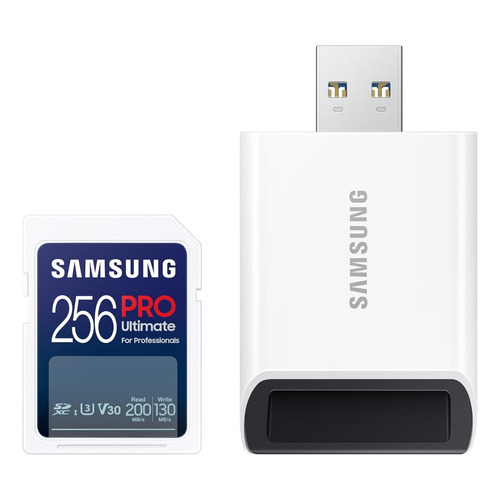 Tarjeta Memoria Sd Samsung Pro Ultimate Lector 256gb 200mb/s