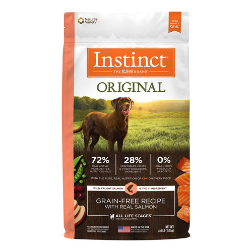Alimento Instinct Original para perro adulto todos los tamaños sabor salmón en bolsa de 1.8kg