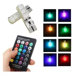 Led T10 Rgb 12v Posición Interior Flash Multicolor Oferta