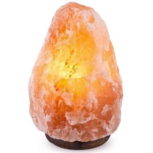 Lampara Sal Del Himalaya Piedra De 2-3 Kg / Color de la estructura Naranja claro Color de la pantalla Naranja claro
