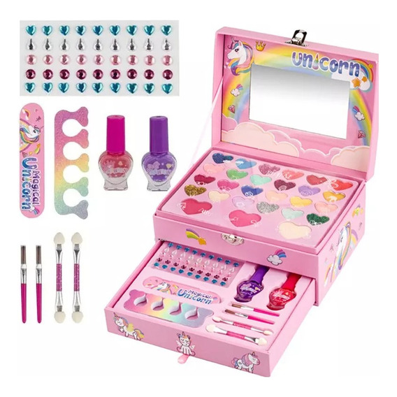 Juego De Maquillaje Para Niñas Lavable Real Sets De Belleza