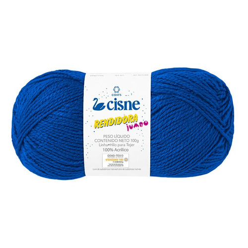 Lana Cisne Rendidora Jumbo X 5 Ovillos - 500gr Por Color Color Azul Francia 06040