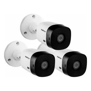 Kit 3 Câmera De Segurança Intelbras Vhl 1120 B Resolução 1mp Cor Branco