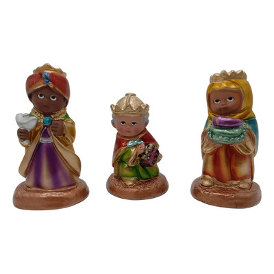 Nacimiento Navideño 8 Cm Yeso Pintado A Mano Artesanal 10 Pz