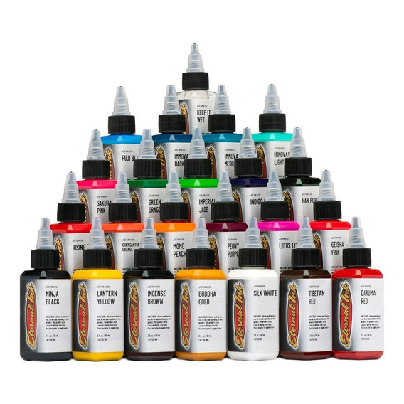 Kit Tinta Para Tatuar Eternal Ink Jess Yen Set 2 Oz 23 Pzas