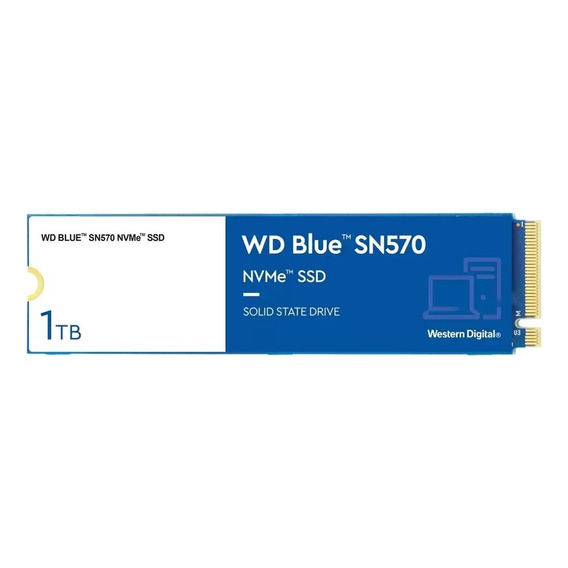 Disco sólido SSD interno Western Digital  SN570 WDS100T3B0C 1TB azul
