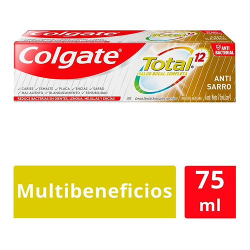 Pasta Dental Colgate Total 12 Anti-sarro 75ml