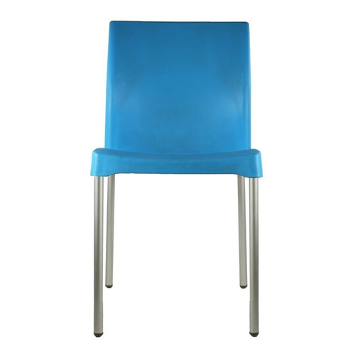 Silla de comedor Mundo In Vivanti, estructura color azul, 1 unidad