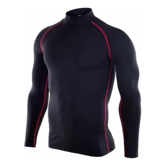 Playera Licra Deportiva Compresión Cuello Alto Sigetu  929 G