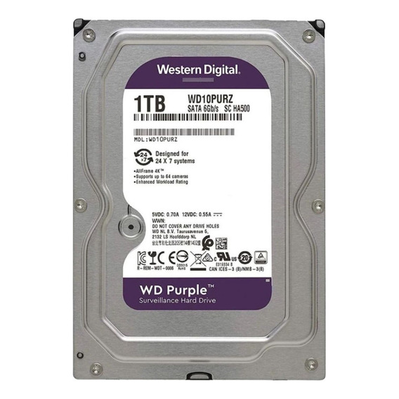 Disco Duro Western Digital Wd Purple Wd10purx 1tb Púrpura