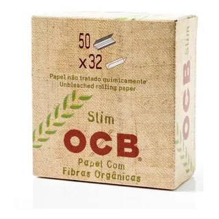 Caixa De Seda Ocb Organica Grande King Size Slim Sabor Neutro