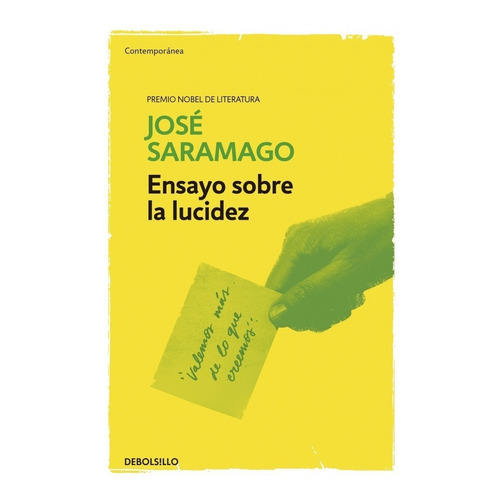 Ensayo Sobre La Lucidez, De José Saramago. Editorial Debolsillo En Español