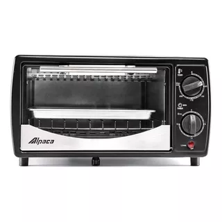 Horno Electrico Alpaca 9 Litros Alphe-9l Compacto Mini Horno Color Negro/acero Inoxidable