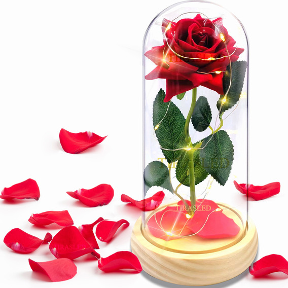 Dia De Las Madres Flor Regalos Eternos Rosa Led Eterna Roja